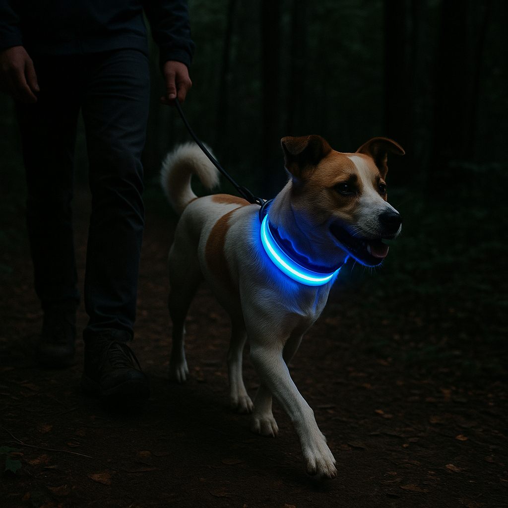 Collier-lumineux-chien-sortie-GlowPaw