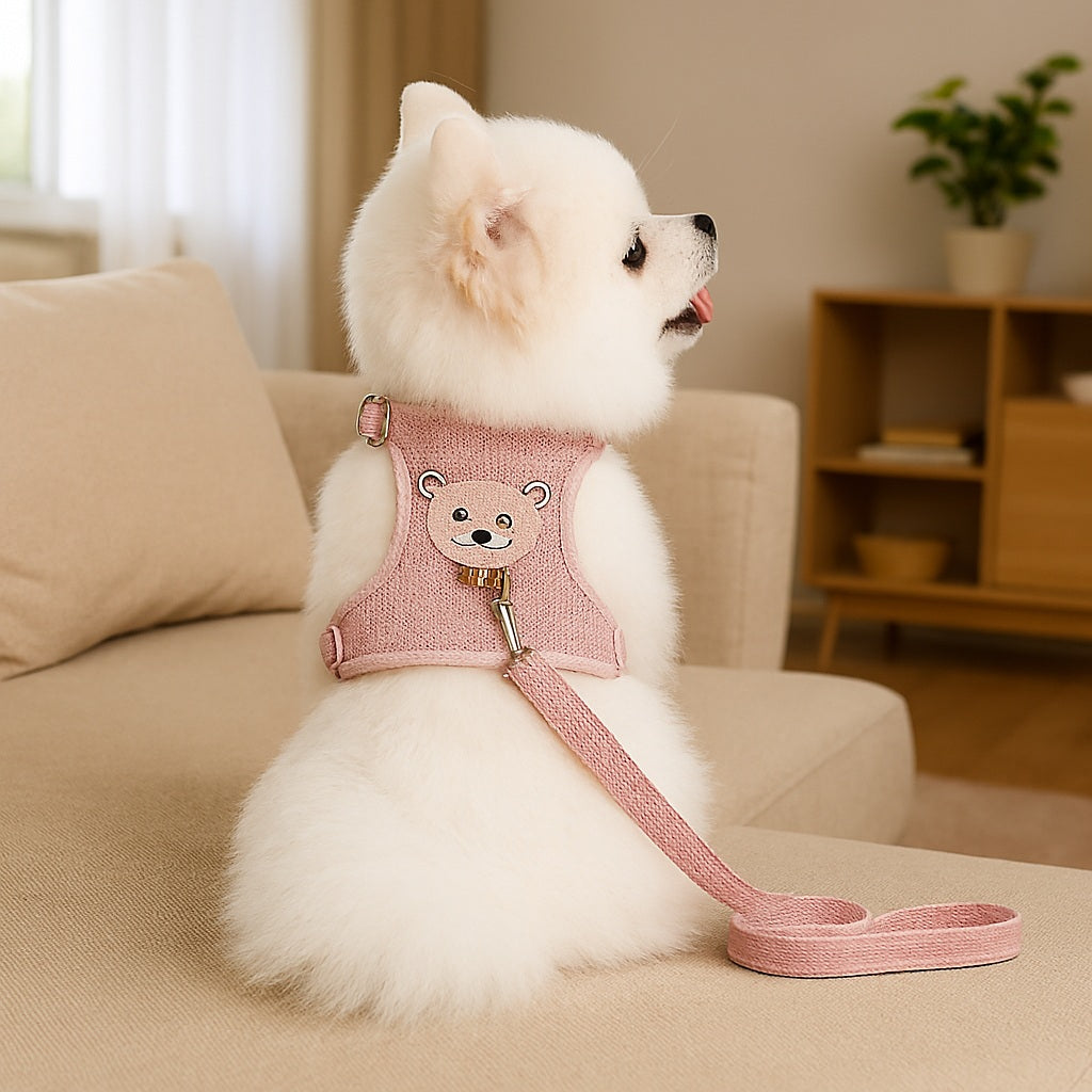 Harnais-chien-Rose-SnugBear