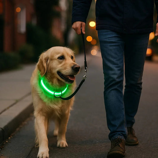 Collier-lumineux-chien-promenade-GlowPaw