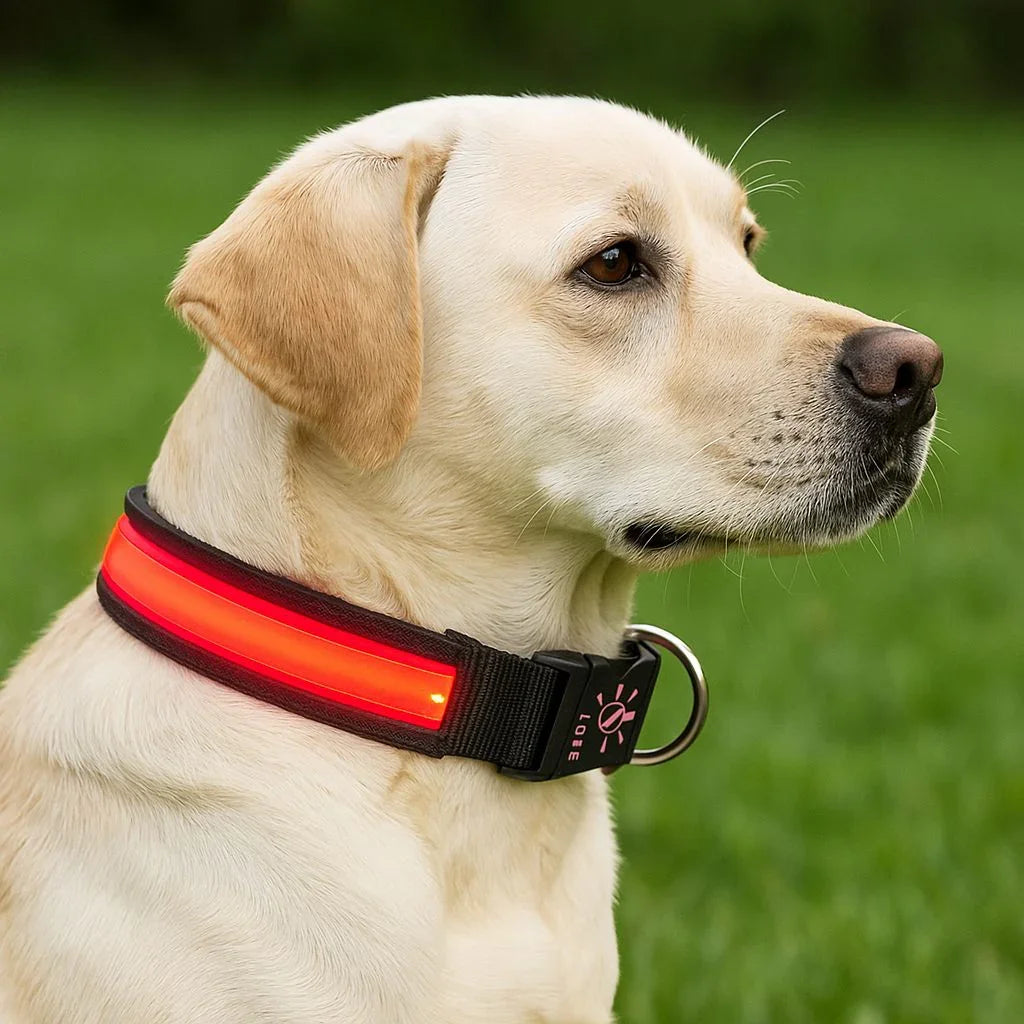 Collier-lumineux-chien-rouge-WoofLight