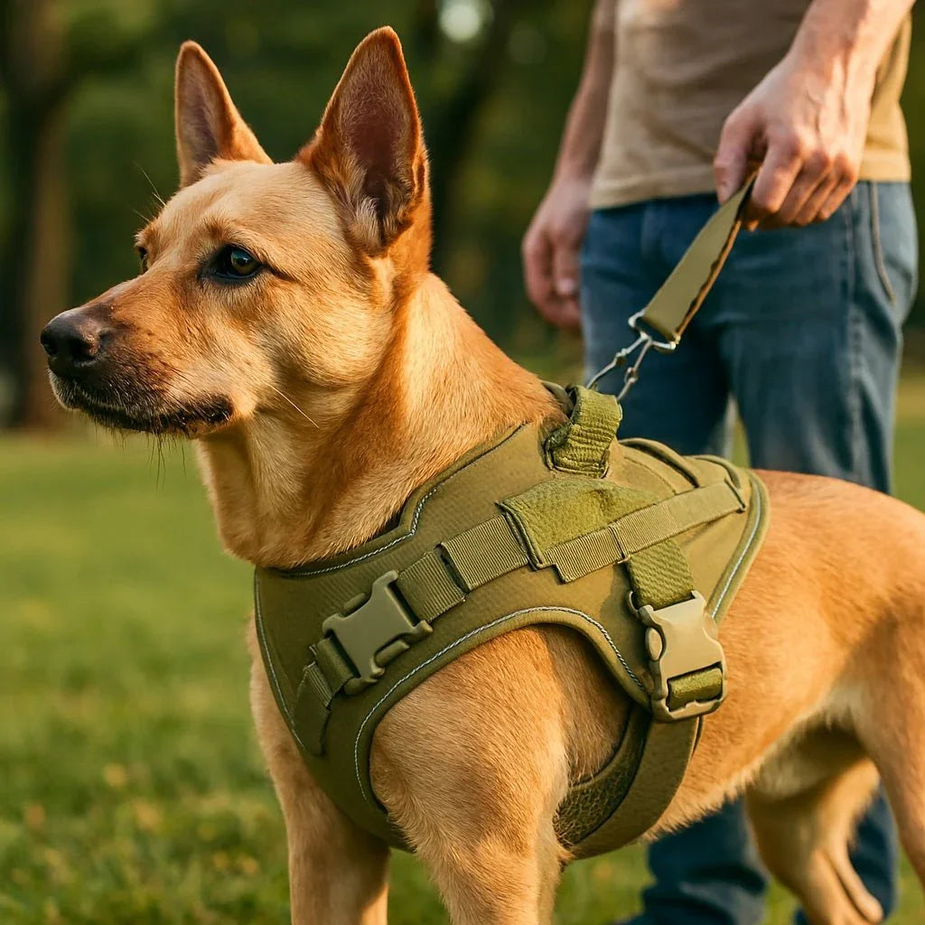 Harnais-anti-traction-chien-Vert-StrikePaw