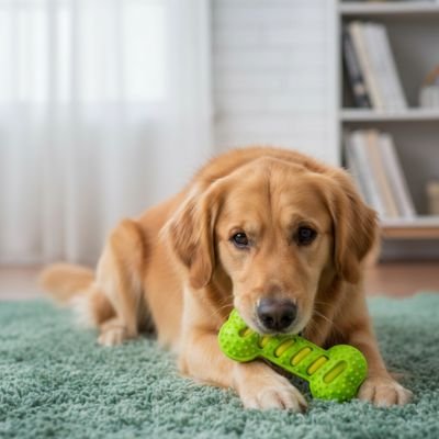 Jouet Chien vert