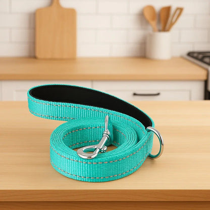 Laisse-chien-Cyan-WoofLine